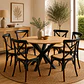 Comedor Redondo Madrid Sillas Crossback Madera - Miniatura 22