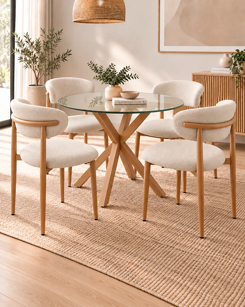 Comedor Redondo Madrid con Silla Amanda