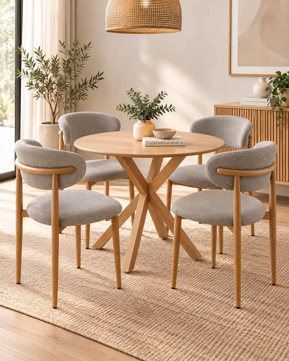 Comedor Redondo Madrid con Silla Amanda 5