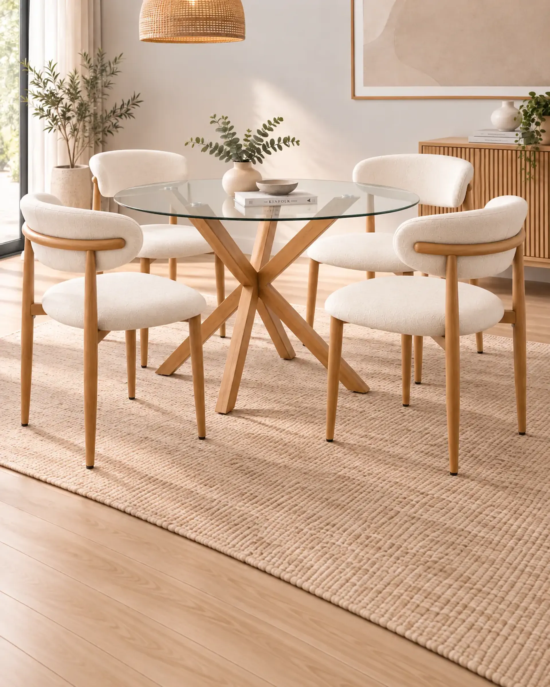 Comedor Redondo Madrid con Silla Amanda 4