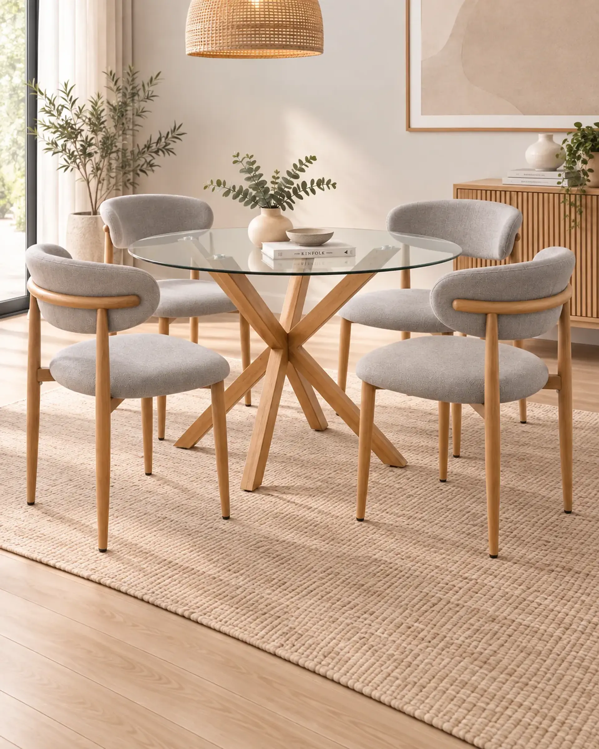 Comedor Redondo Madrid con Silla Amanda 6