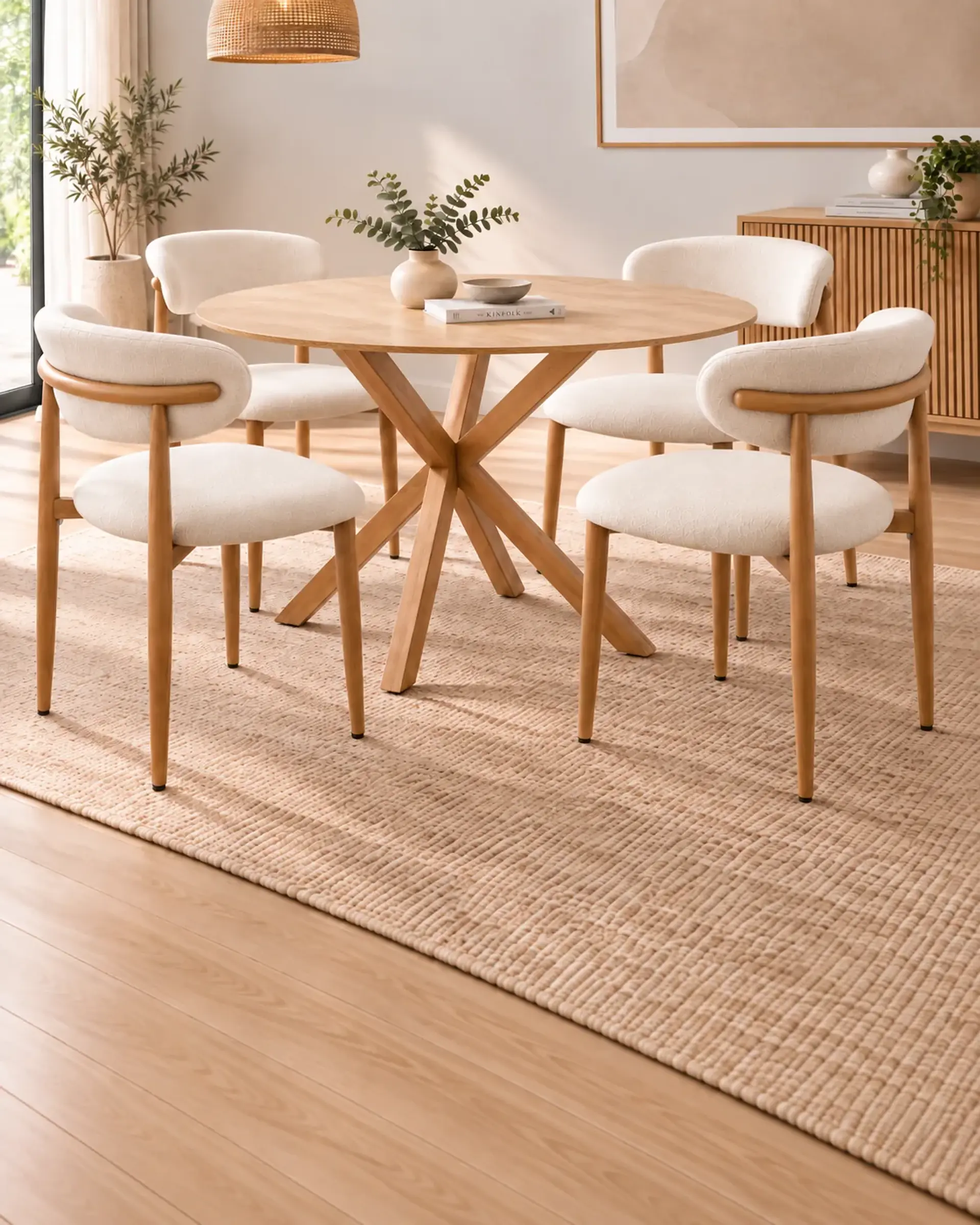 Comedor Redondo Madrid con Silla Amanda 7