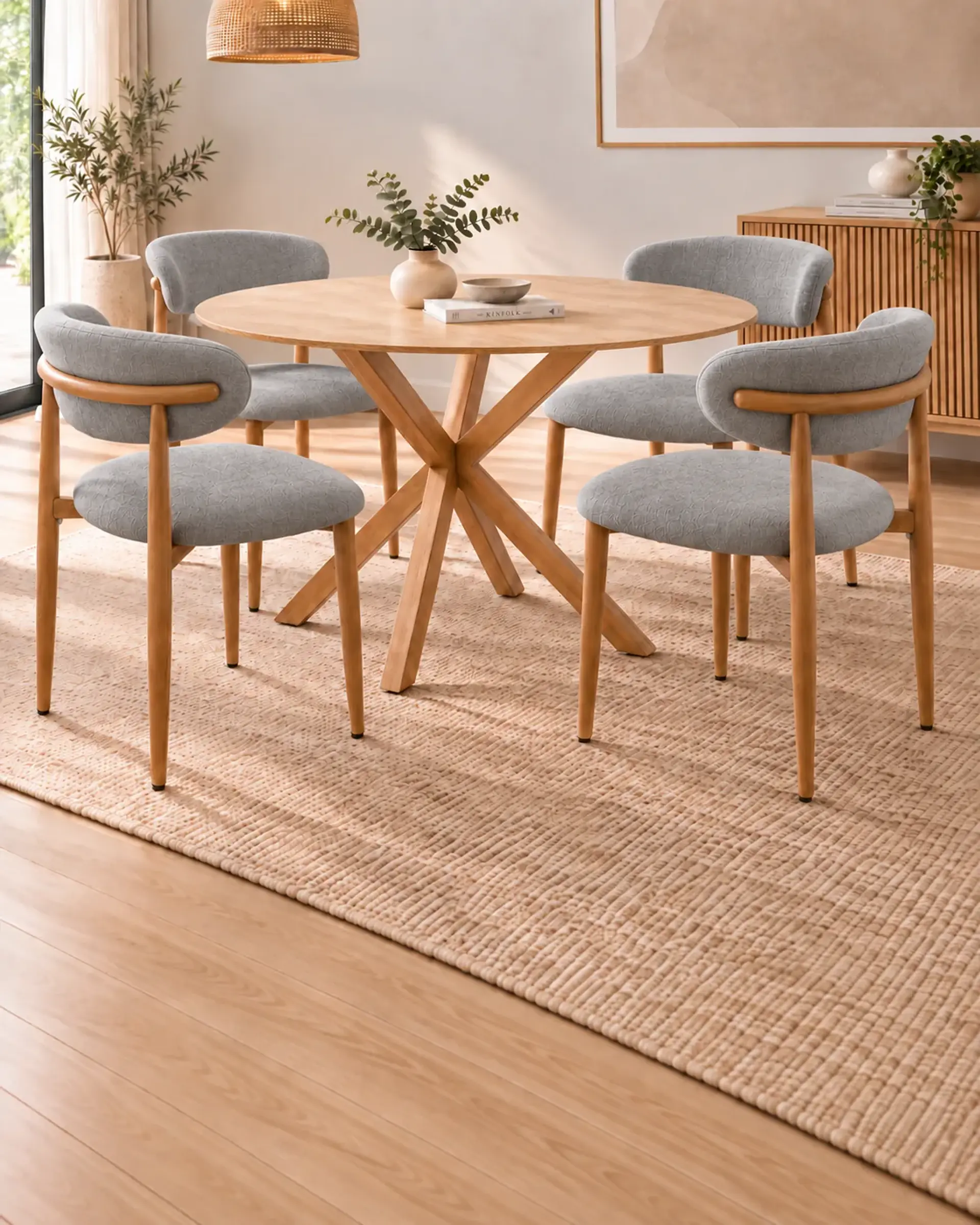 Comedor Redondo Madrid con Silla Amanda 8