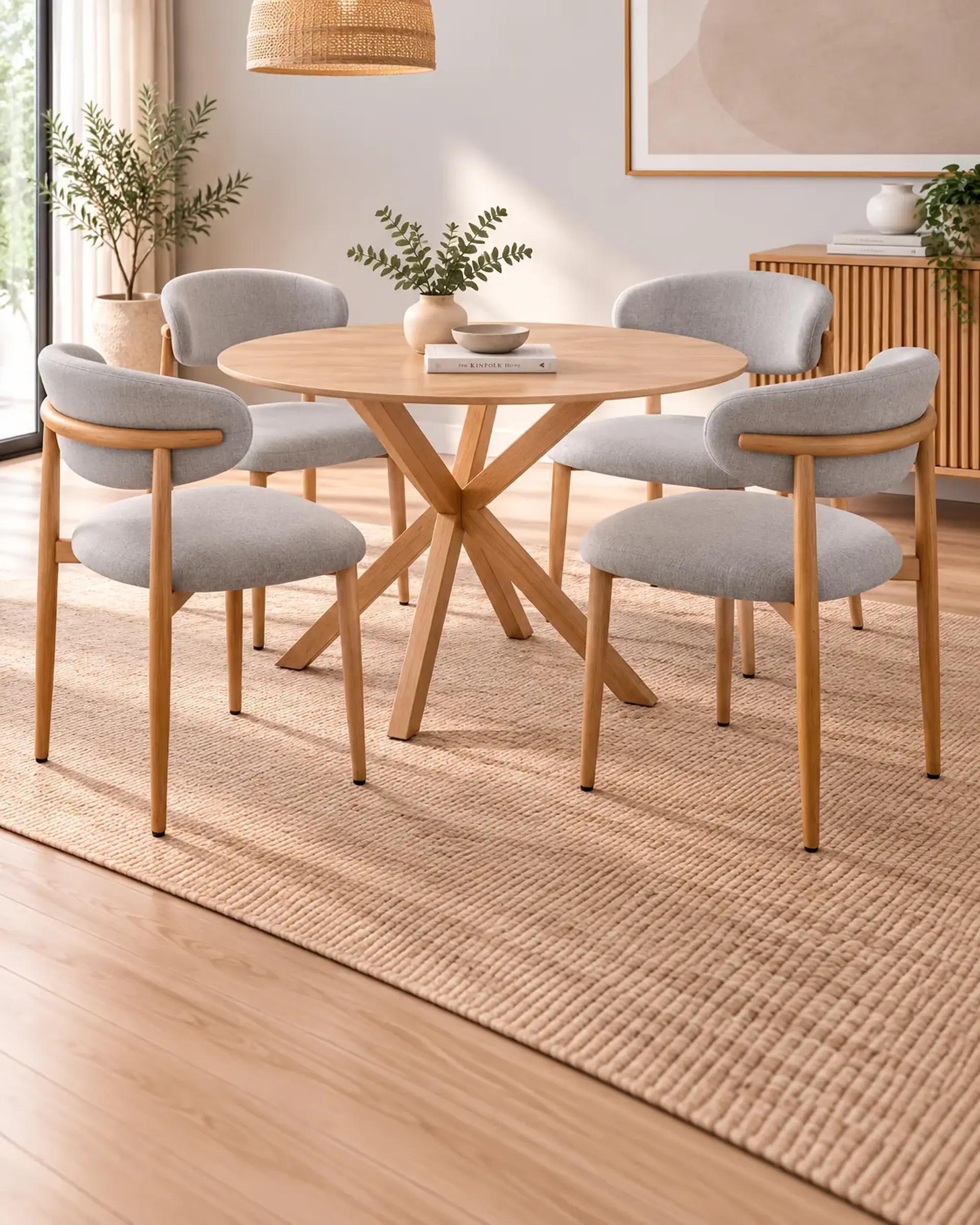 Comedor Redondo Madrid con Silla Amanda 9