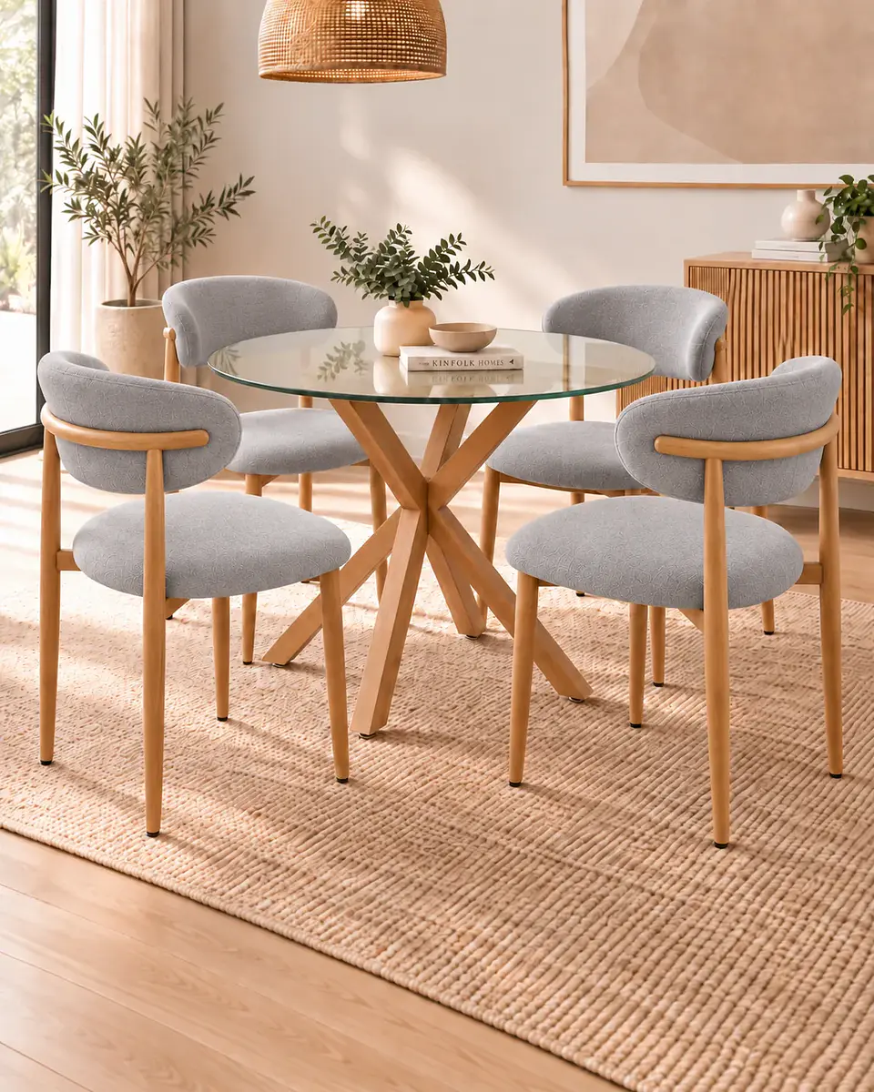 Comedor Redondo Madrid con Silla Amanda 3