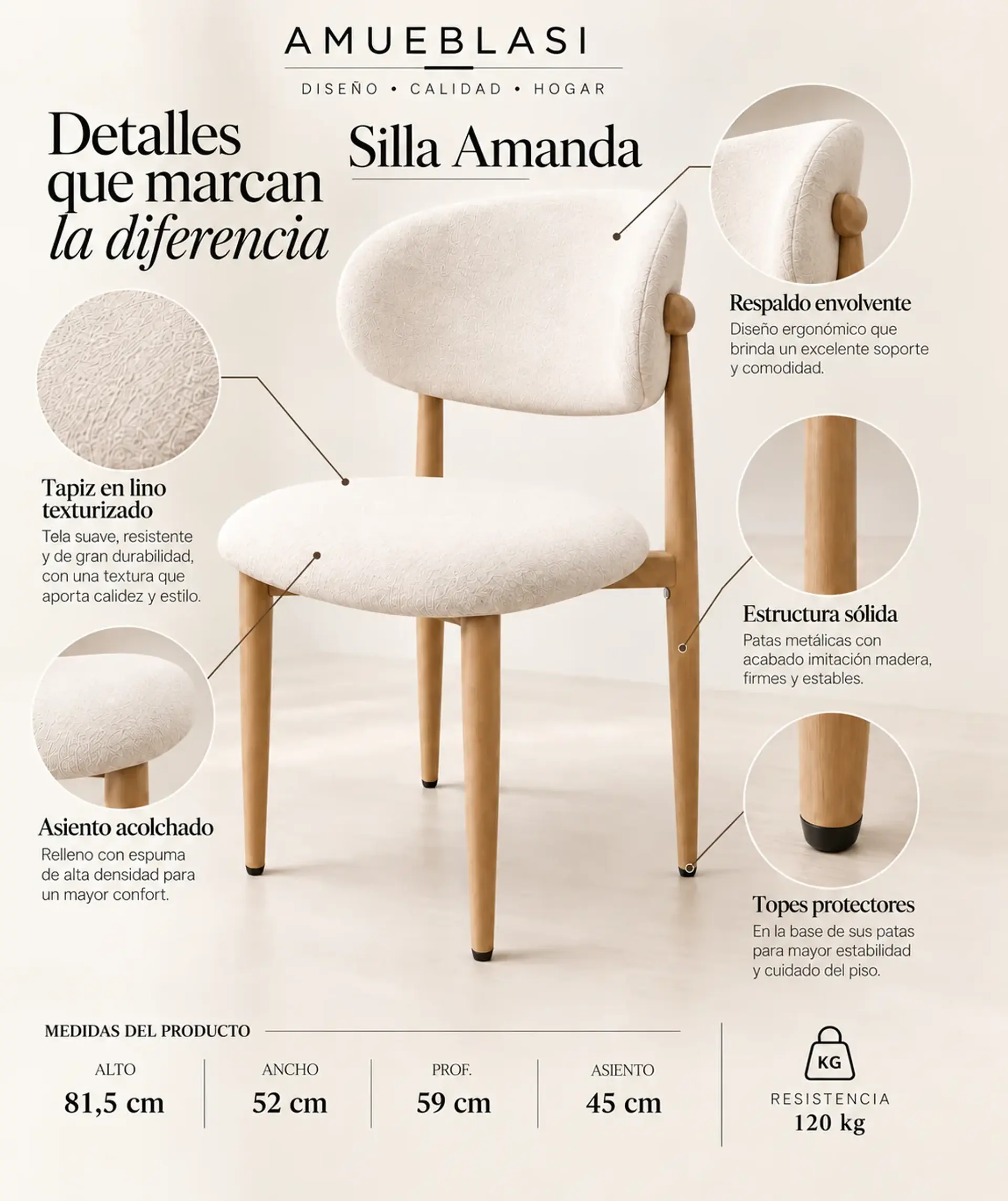 Pack 6 Sillas Amanda 3