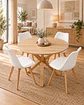 Comedor Redondo Madrid con Sillas Tulip - Miniatura 4