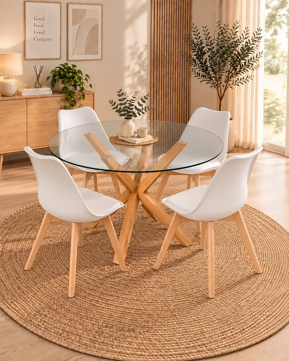 Comedor Redondo Madrid con Sillas Tulip 6