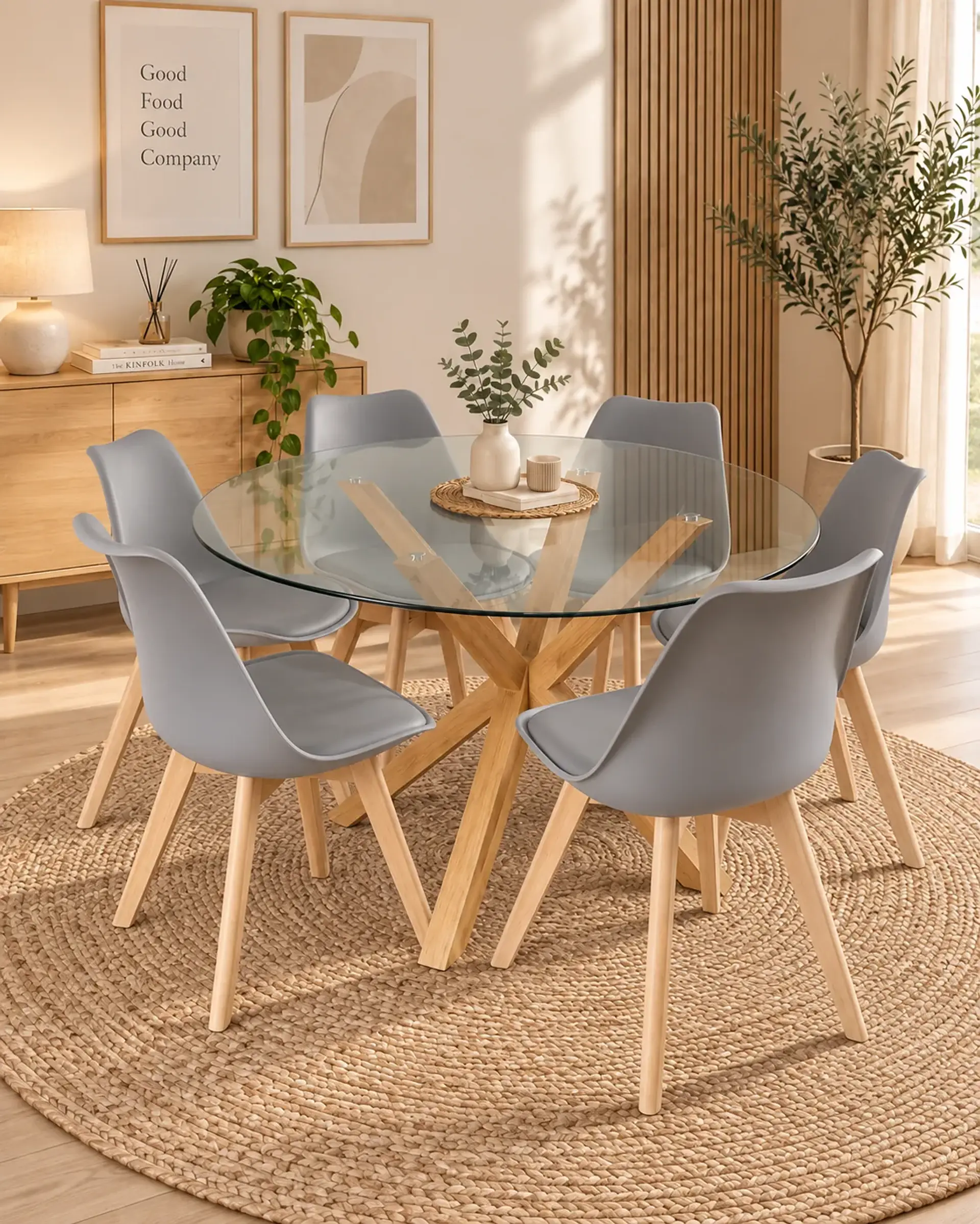 Comedor Redondo Madrid con Sillas Tulip 11
