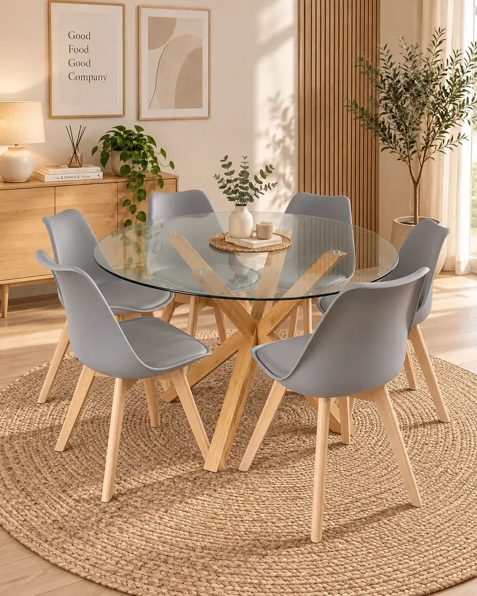 Comedor Redondo Madrid con Sillas Tulip 11