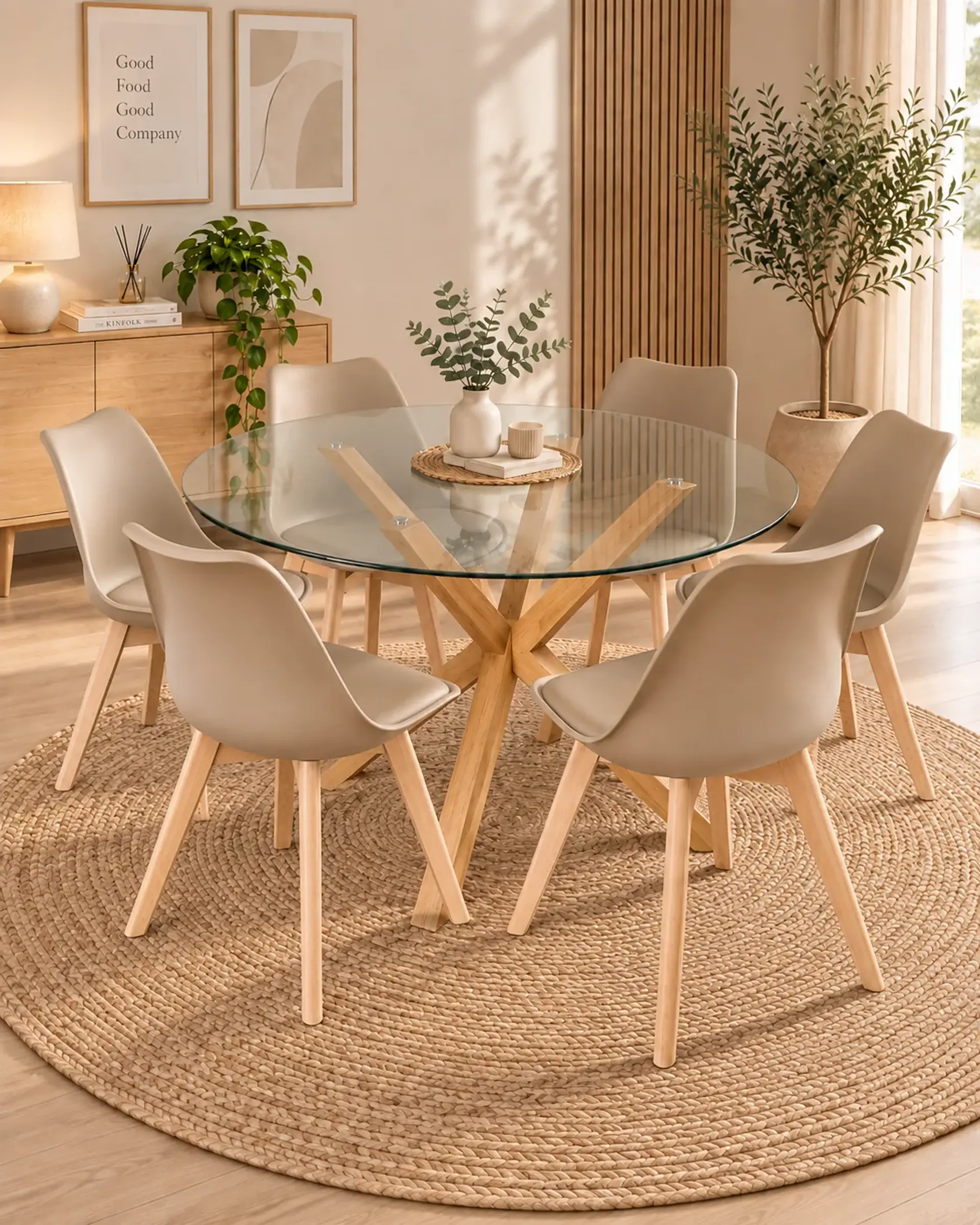 Comedor Redondo Madrid con Sillas Tulip 17