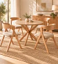Comedor Redondo Madrid con Silla Margot - Miniatura 2