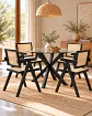 Comedor Redondo Madrid con Silla Chandigarh - Miniatura 2