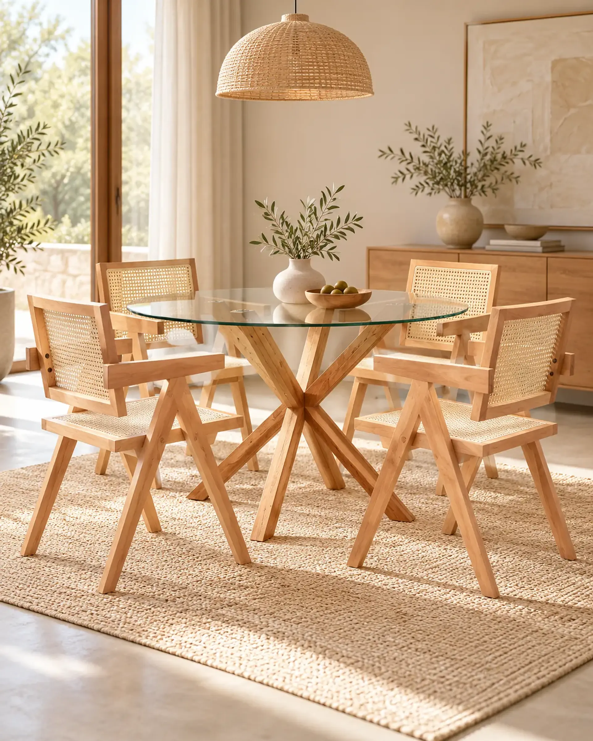 Comedor Redondo Madrid con Silla Chandigarh 3