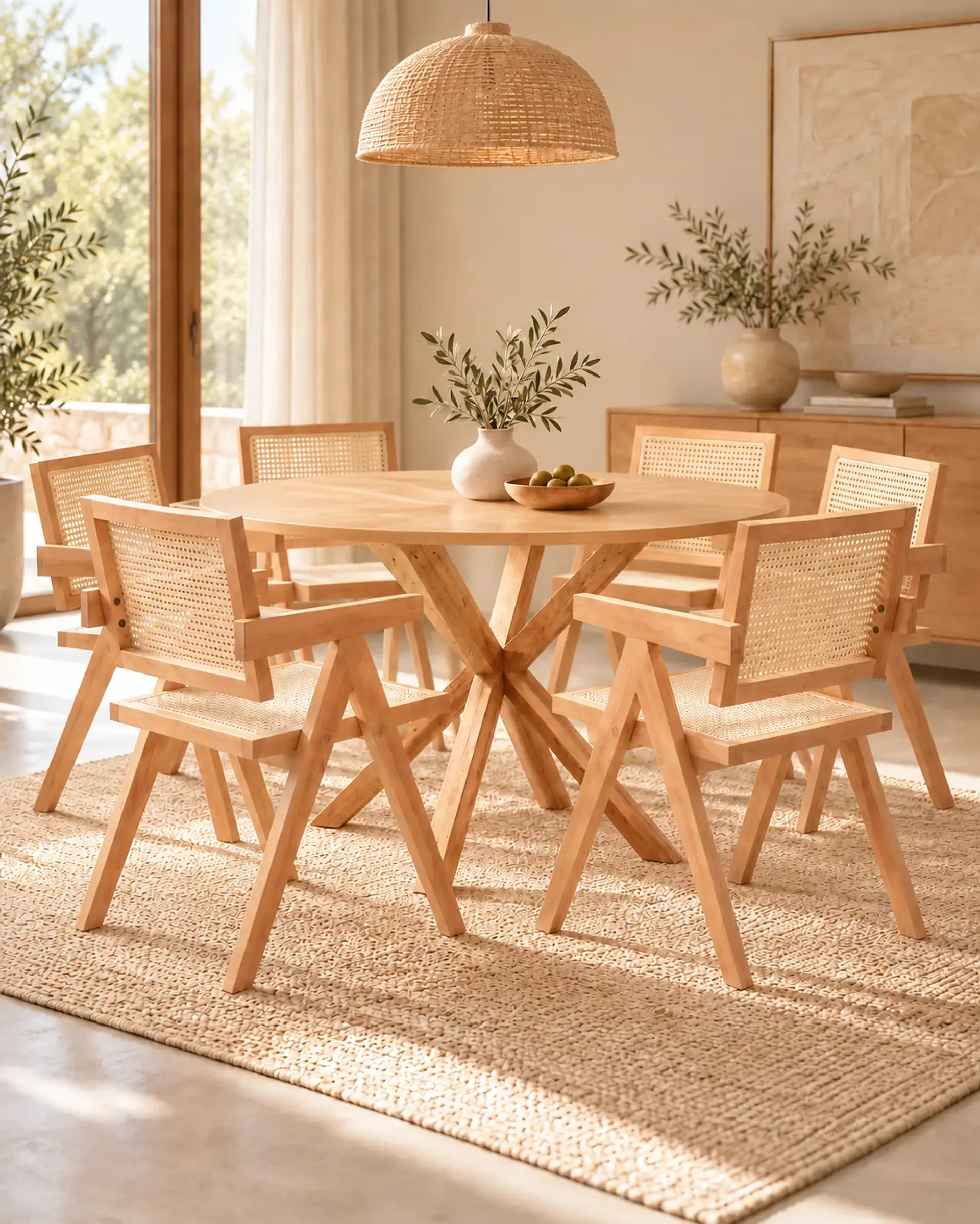 Comedor Redondo Madrid con Silla Chandigarh 6
