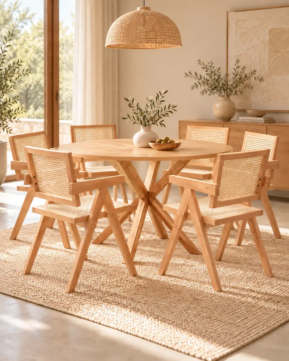 Comedor Redondo Madrid con Silla Chandigarh 6