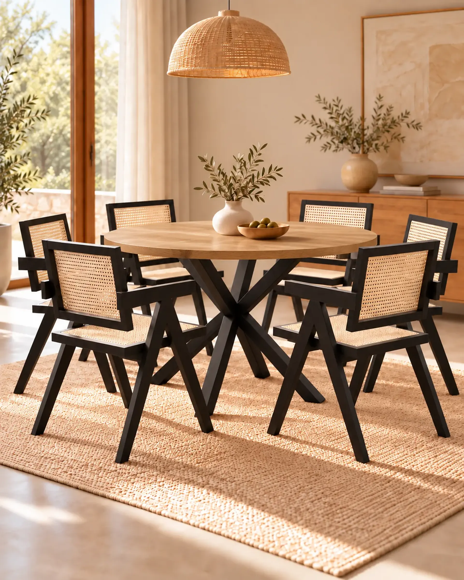 Comedor Redondo Madrid con Silla Chandigarh 7