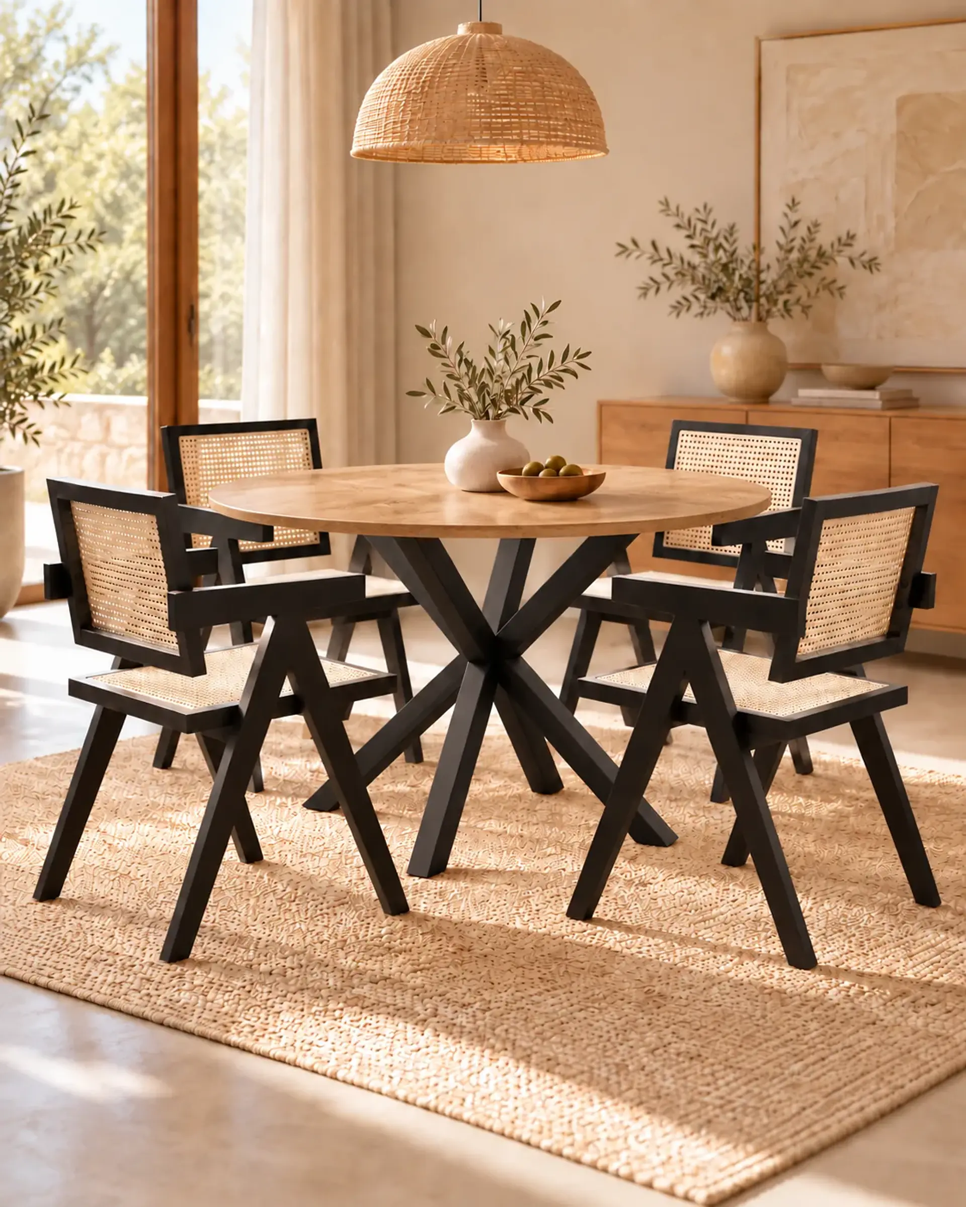 Comedor Redondo Madrid con Silla Chandigarh 8