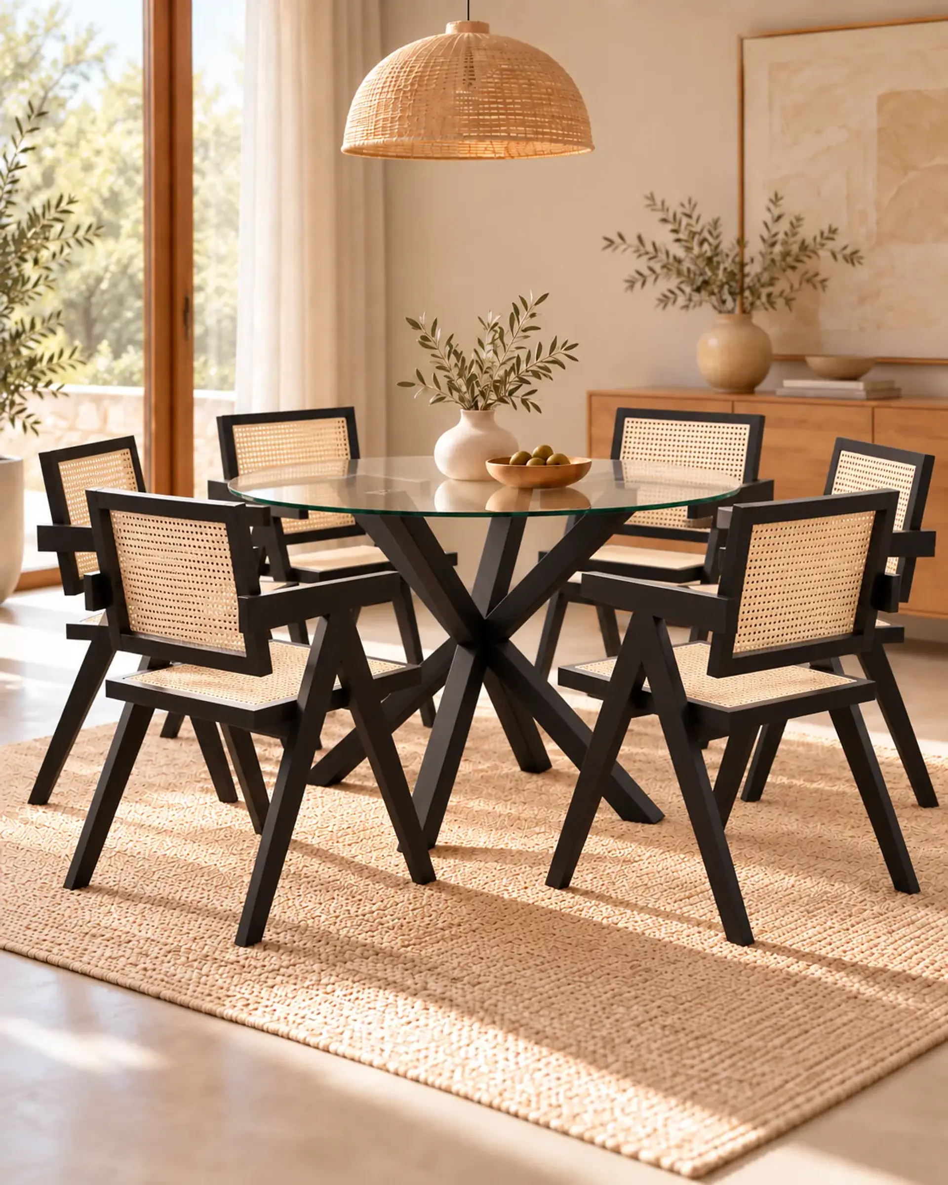 Comedor Redondo Madrid con Silla Chandigarh 9