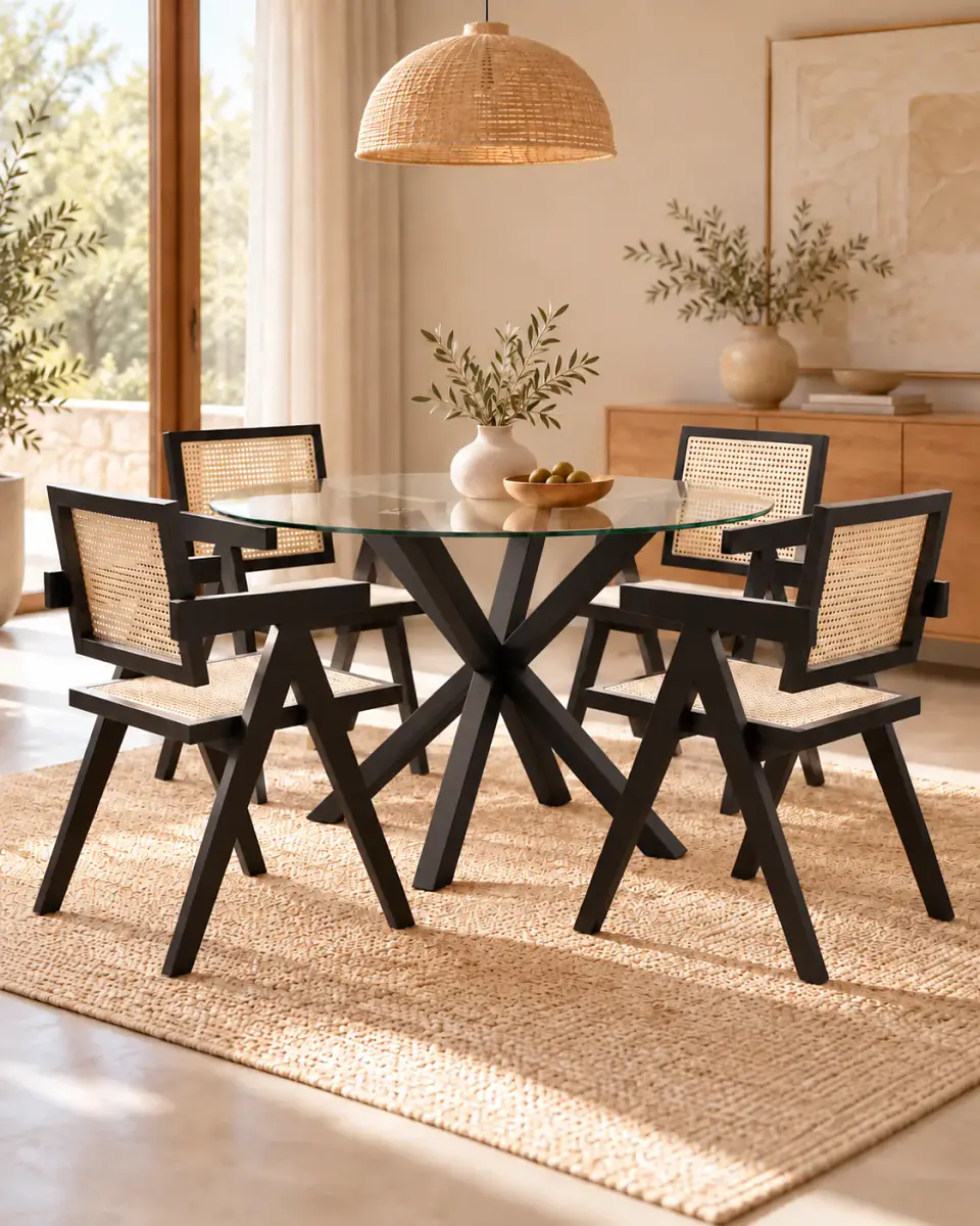 Comedor Redondo Madrid con Silla Chandigarh 11