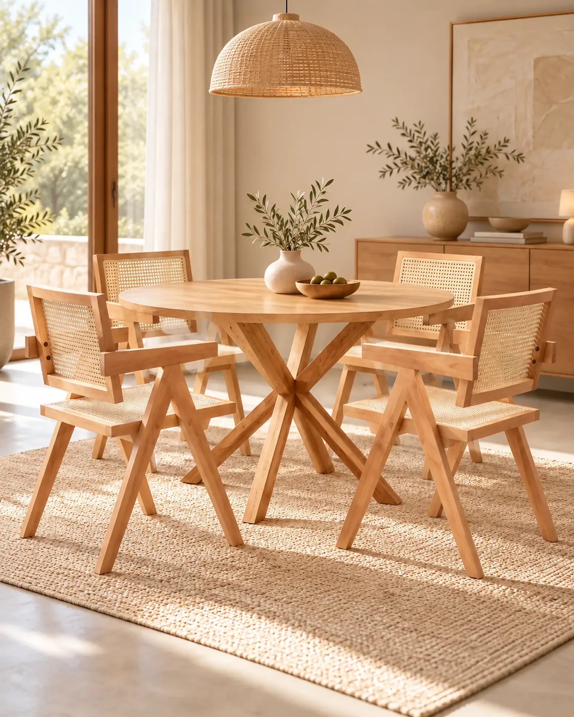 Comedor Redondo Madrid con Silla Chandigarh 12