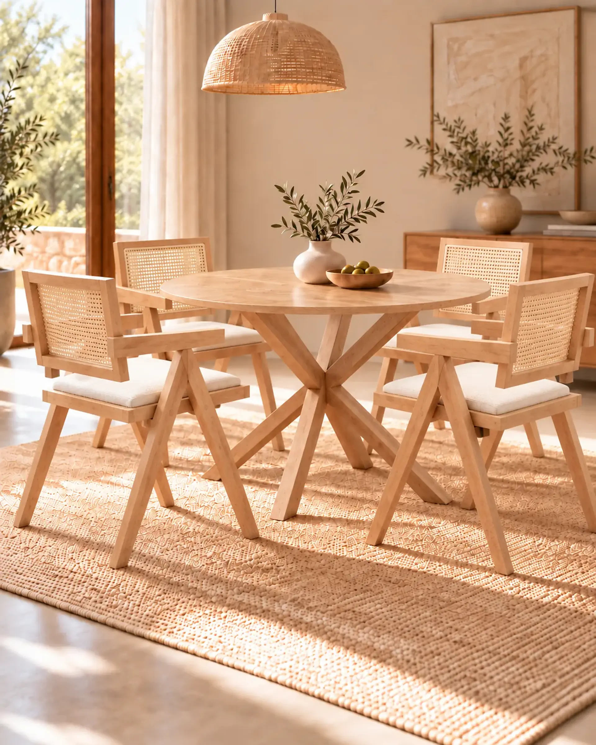 Comedor Redondo Madrid con Silla Chandigarh 13