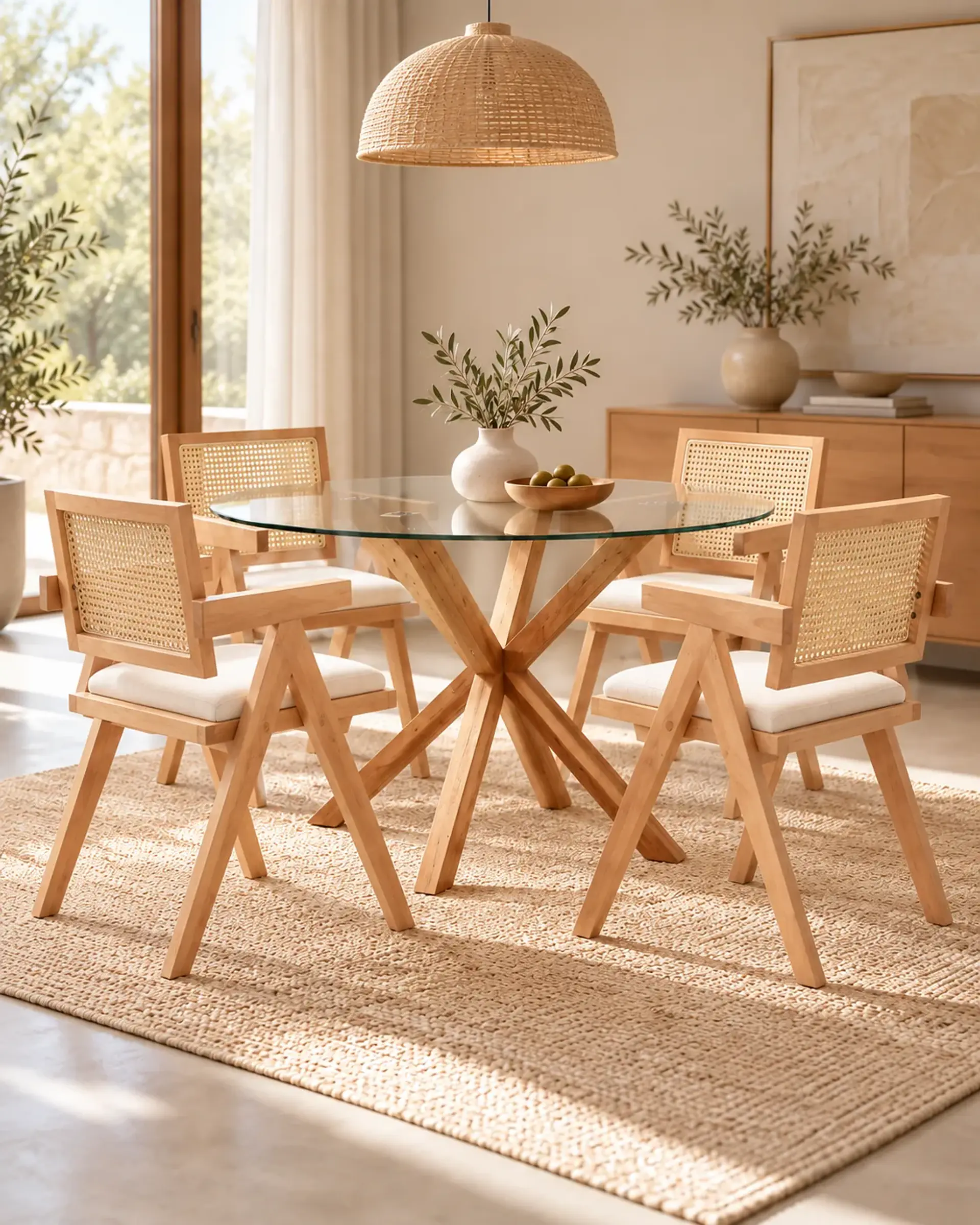 Comedor Redondo Madrid con Silla Chandigarh 15