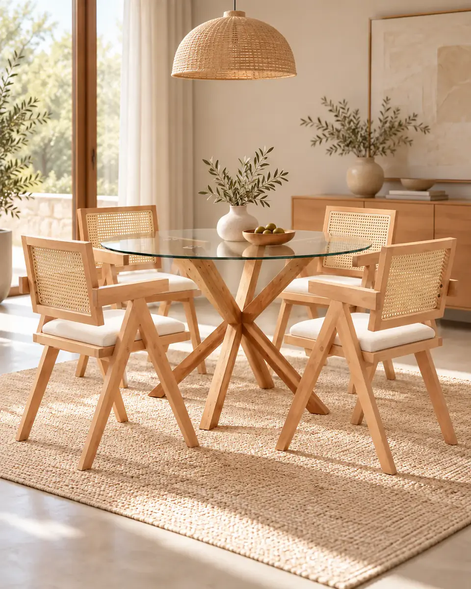 Comedor Redondo Madrid con Silla Chandigarh 15