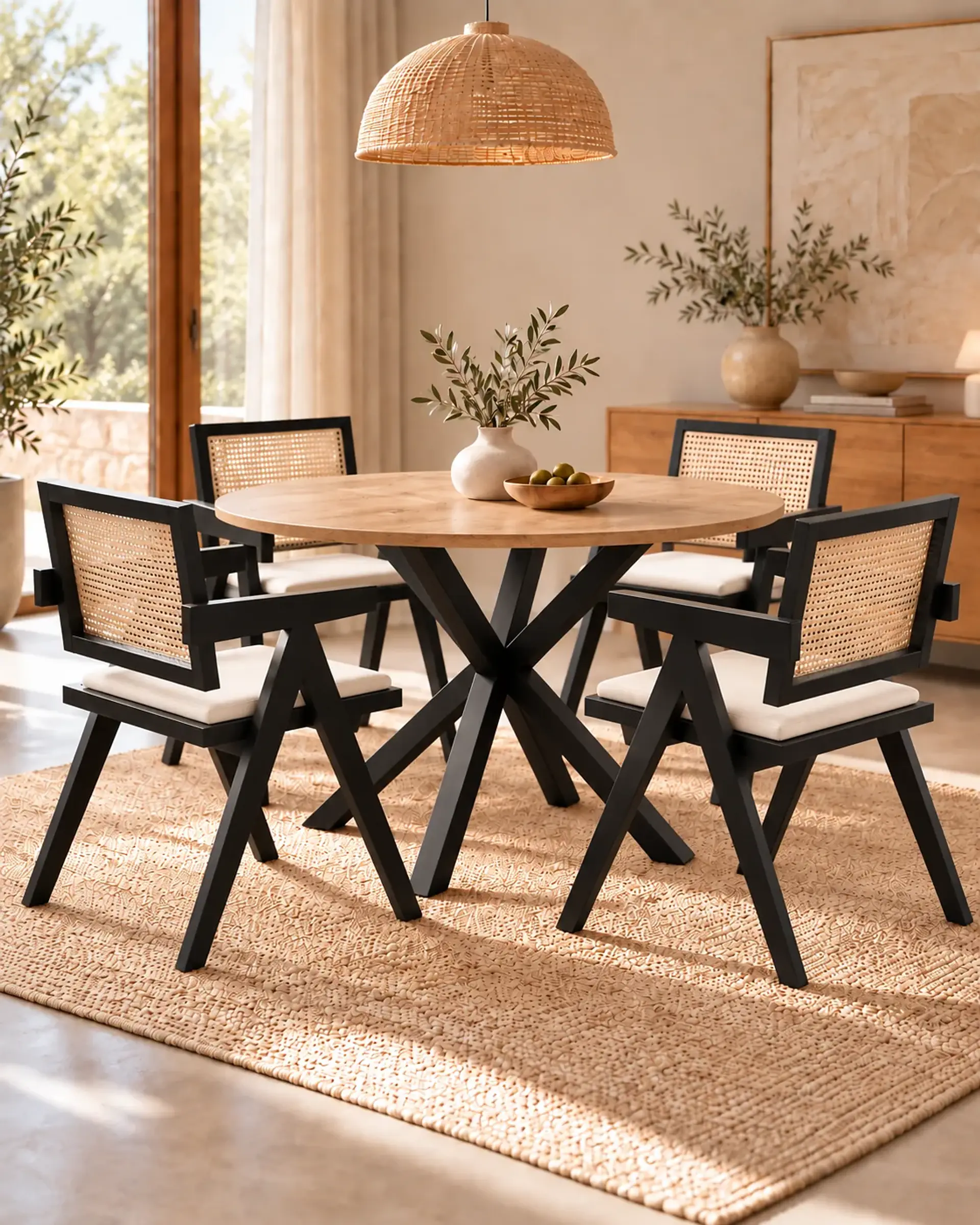 Comedor Redondo Madrid con Silla Chandigarh 17