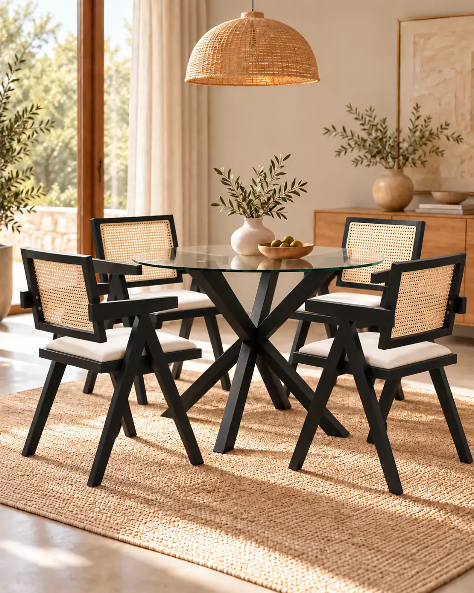 Comedor Redondo Madrid con Silla Chandigarh 18