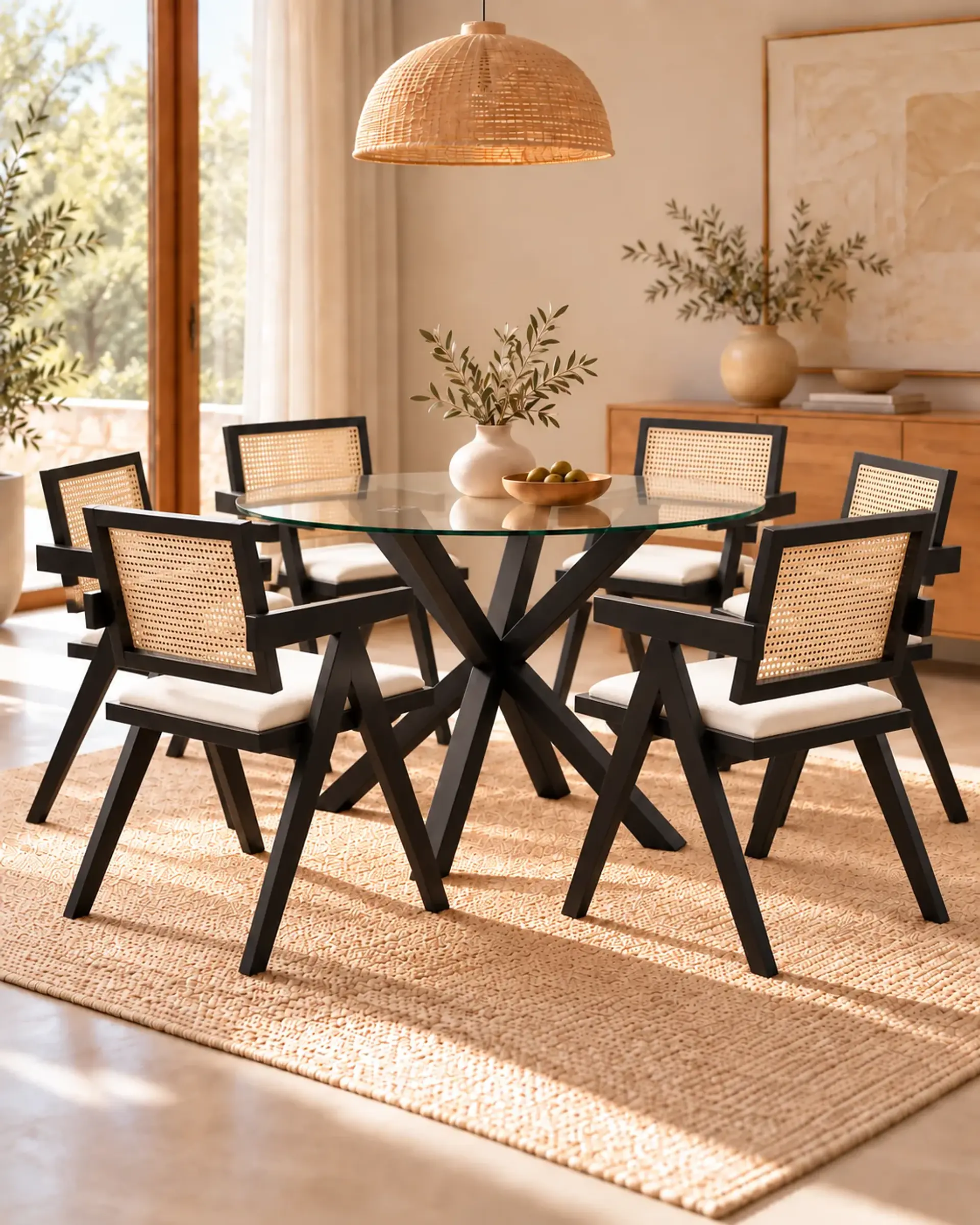 Comedor Redondo Madrid con Silla Chandigarh 19