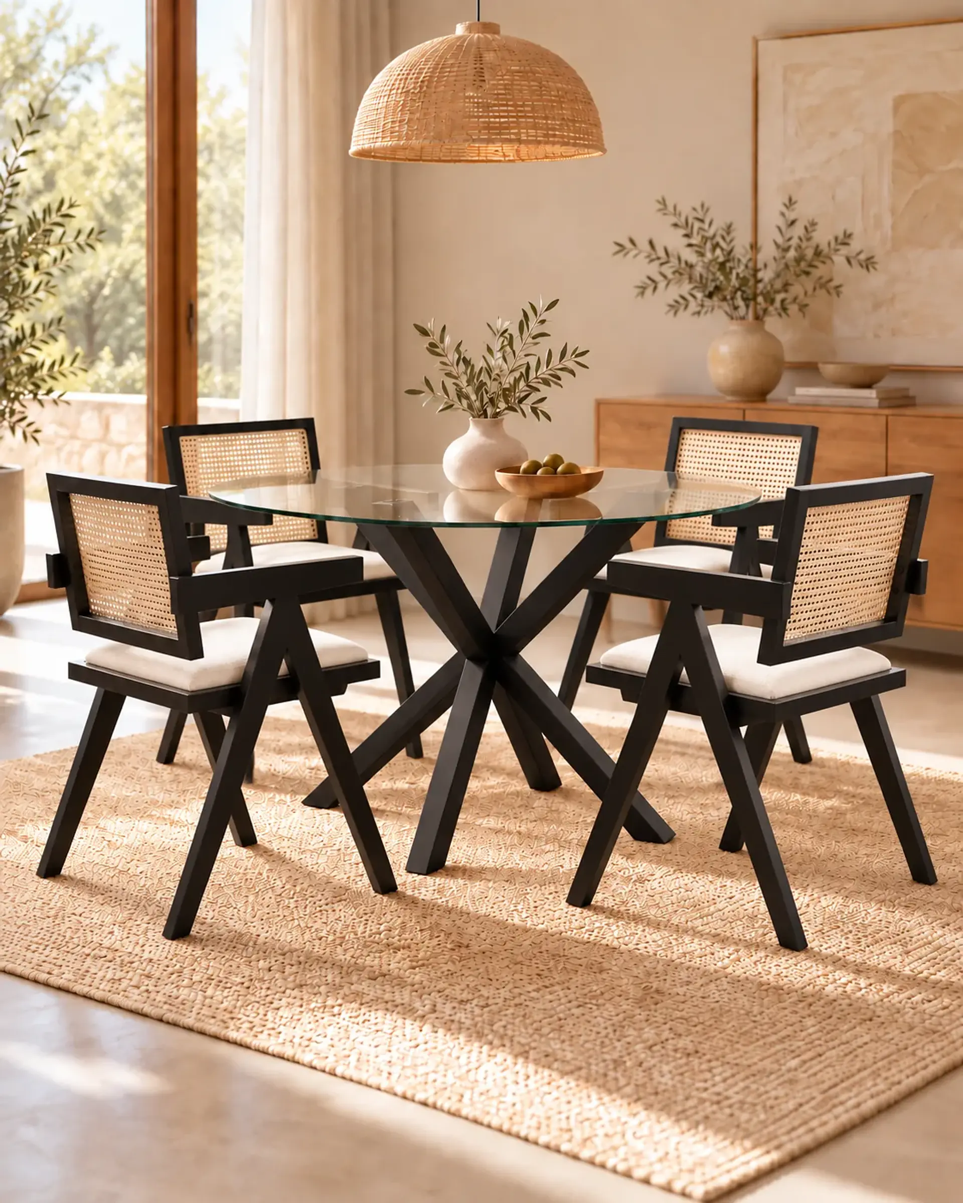 Comedor Redondo Madrid con Silla Chandigarh 20