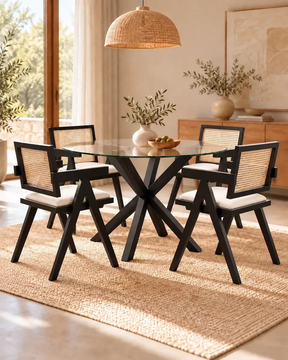 Comedor Redondo Madrid con Silla Chandigarh 20
