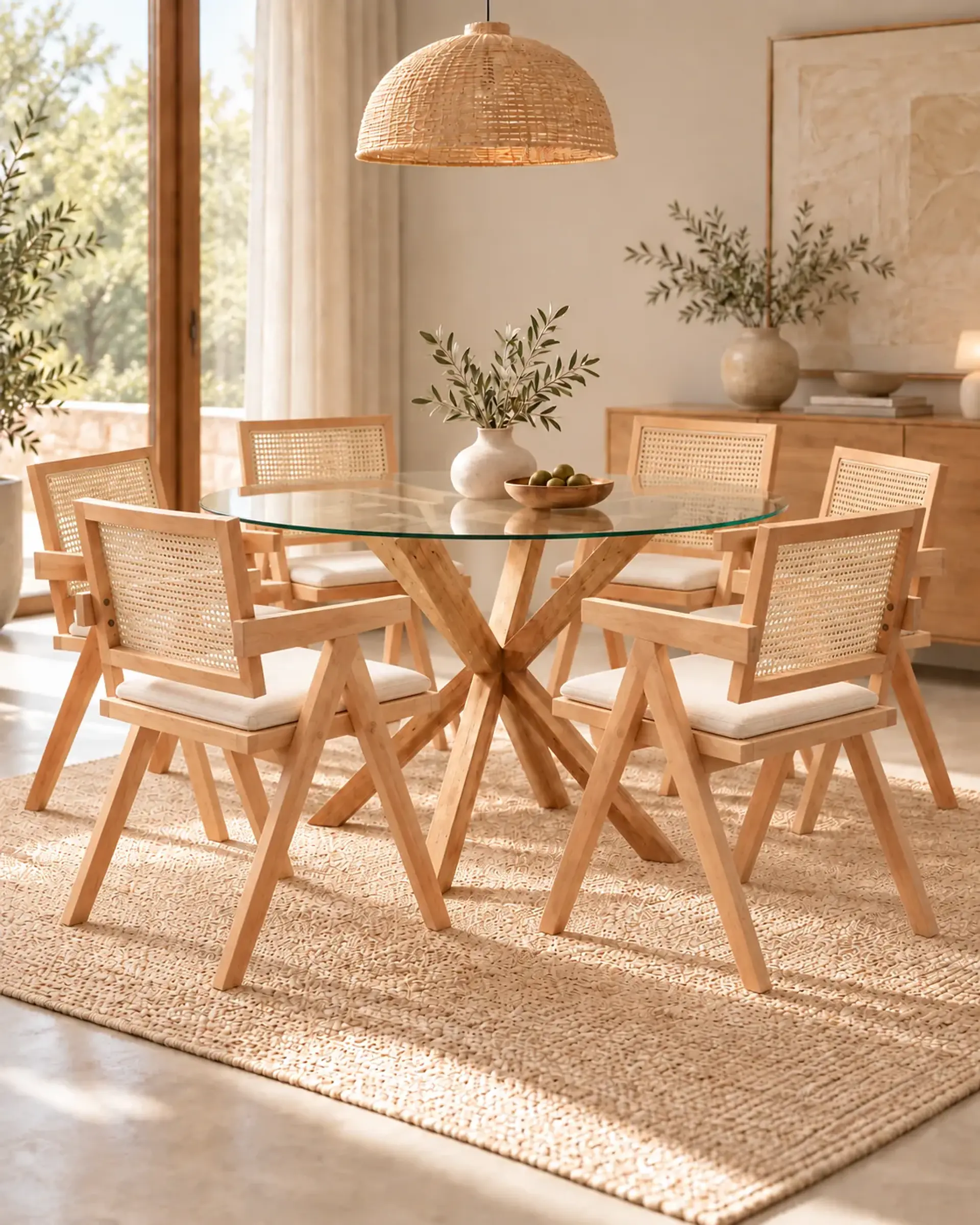 Comedor Redondo Madrid con Silla Chandigarh 21