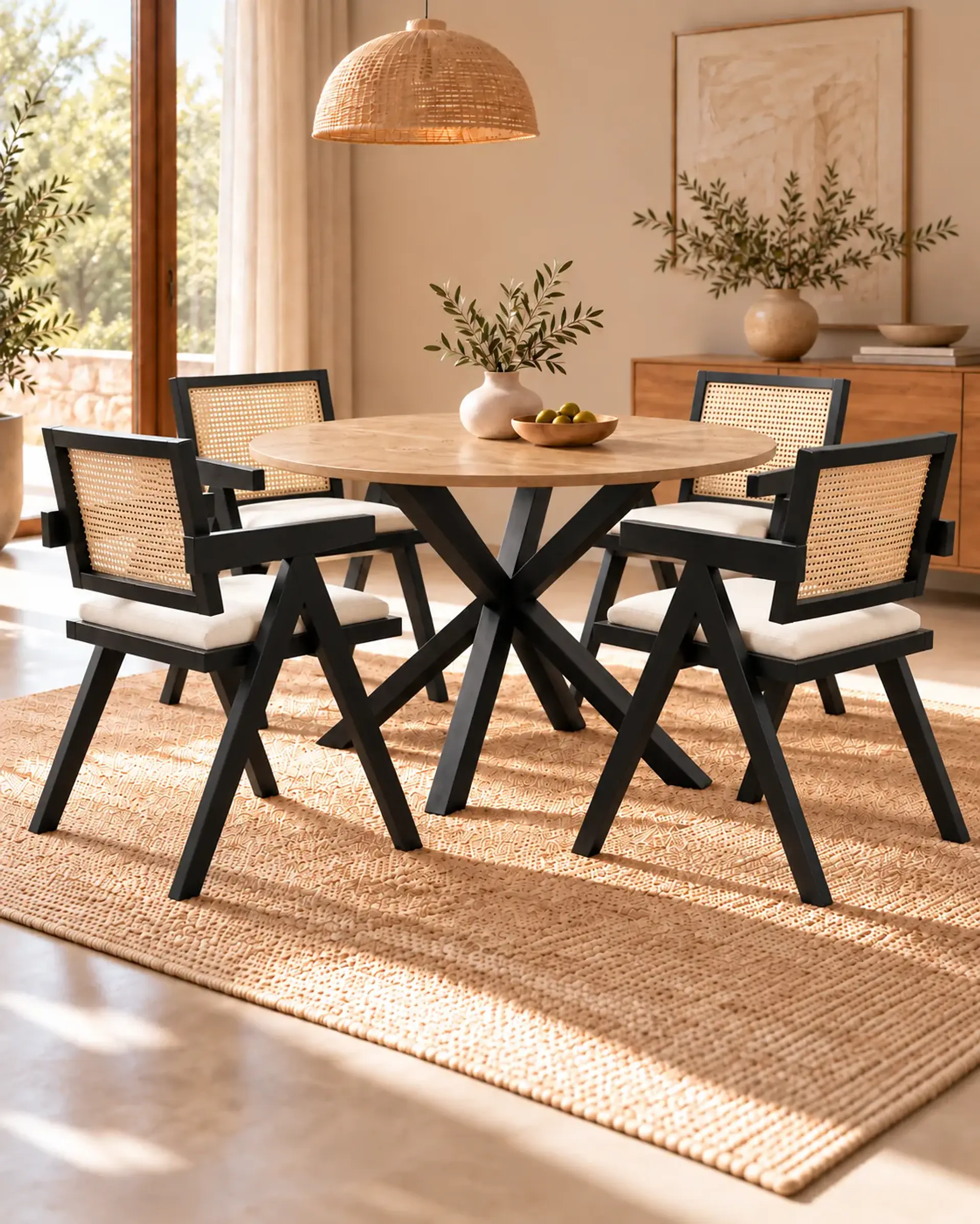 Comedor Redondo Madrid con Silla Chandigarh 22