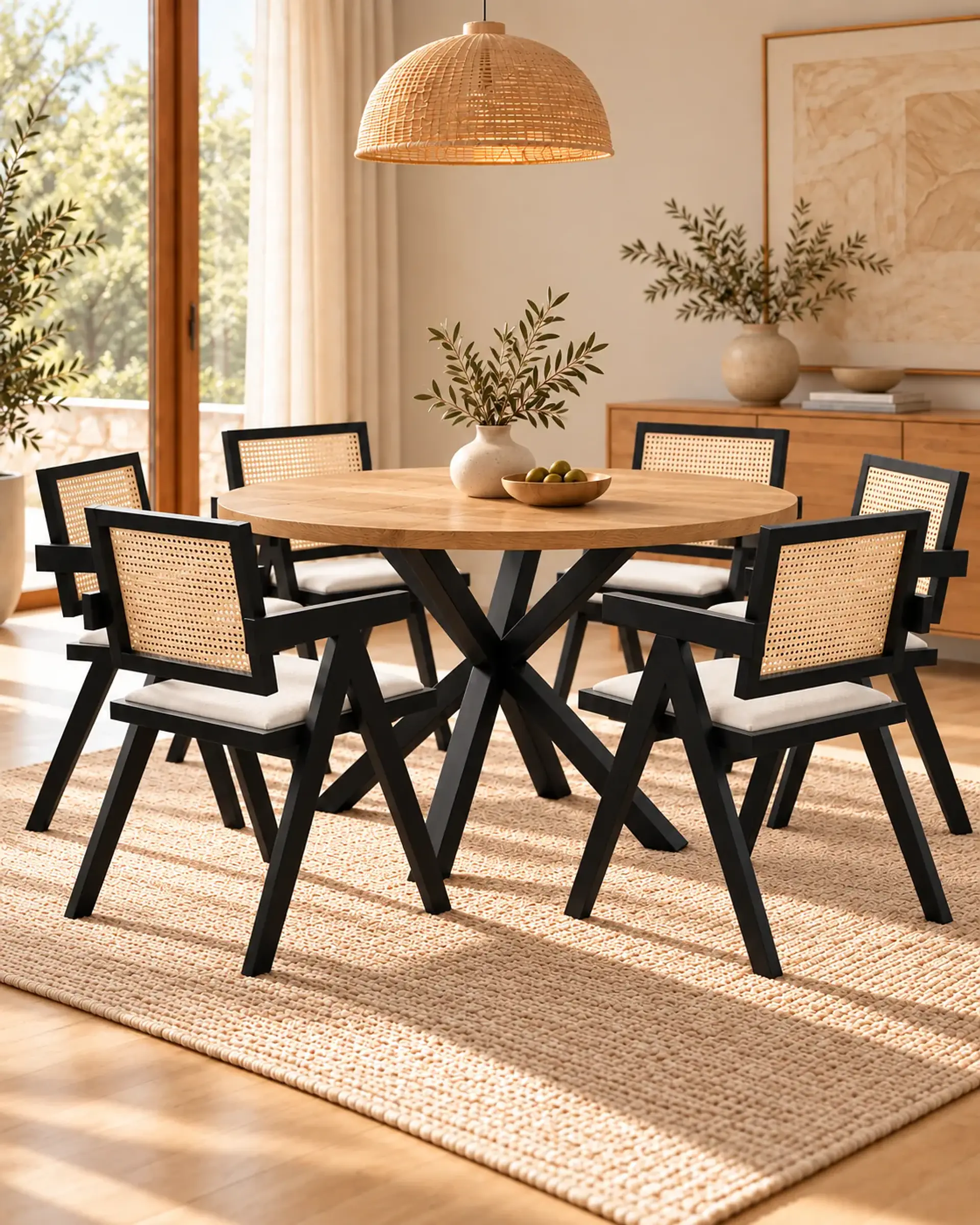 Comedor Redondo Madrid con Silla Chandigarh 23