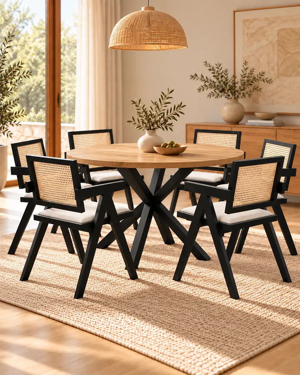 Comedor Redondo Madrid con Silla Chandigarh 23