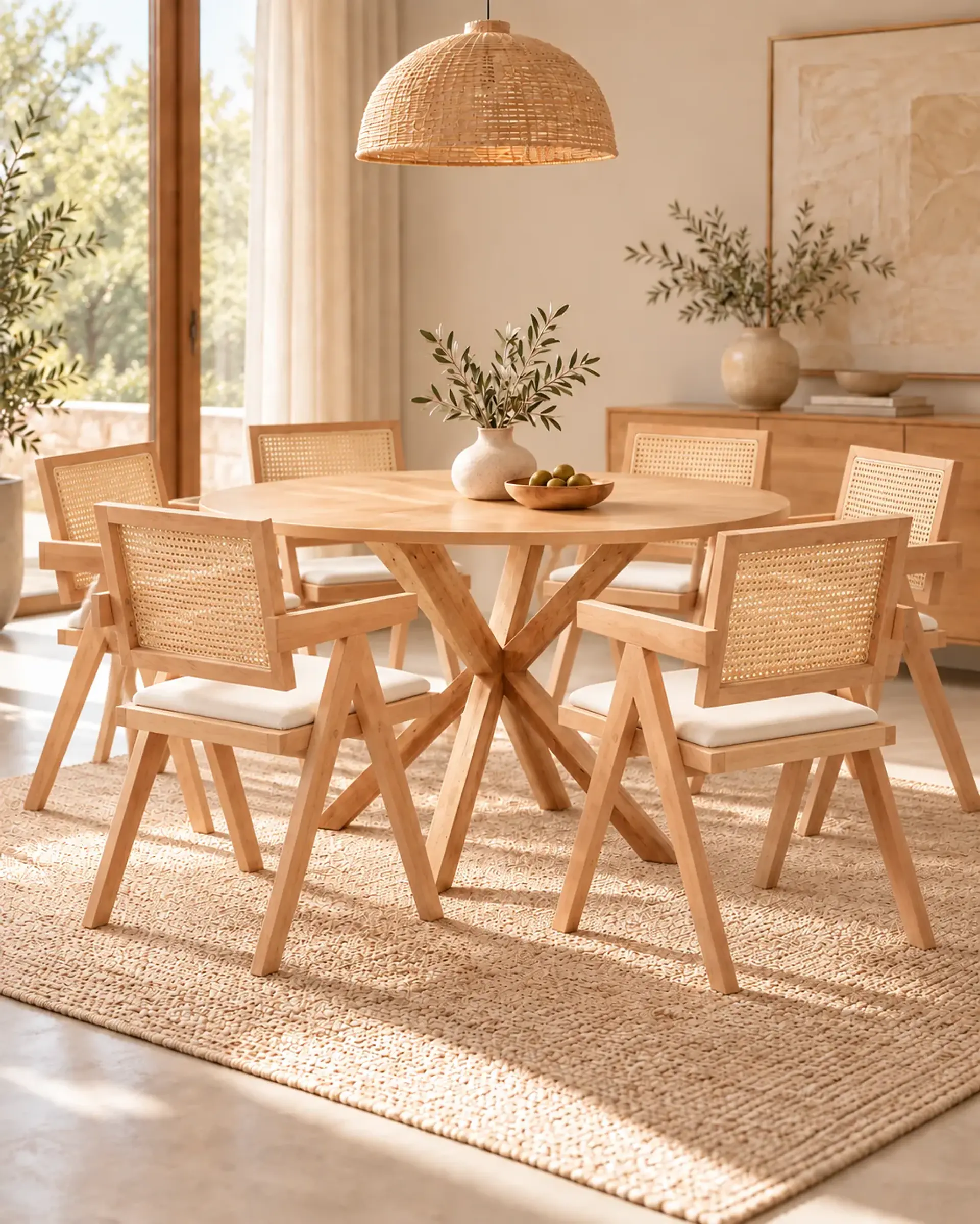Comedor Redondo Madrid con Silla Chandigarh 24