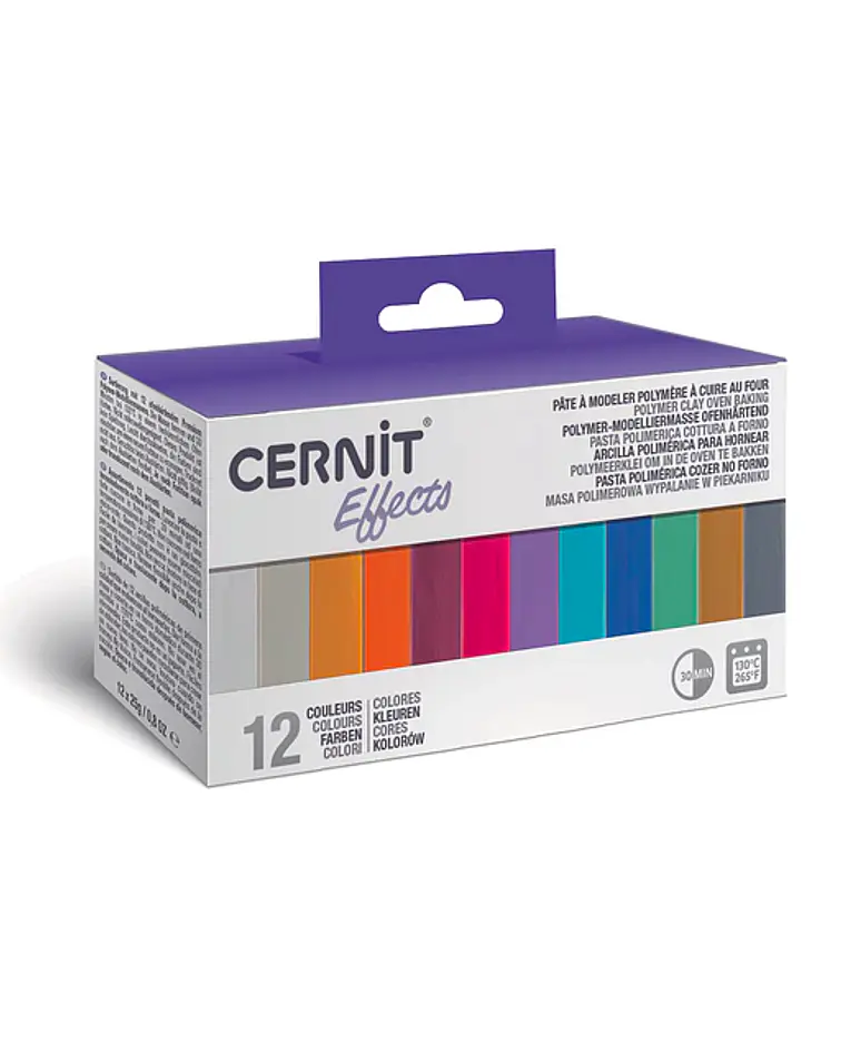 Set 12 Arcillas cernit 12 x 25gr C/U