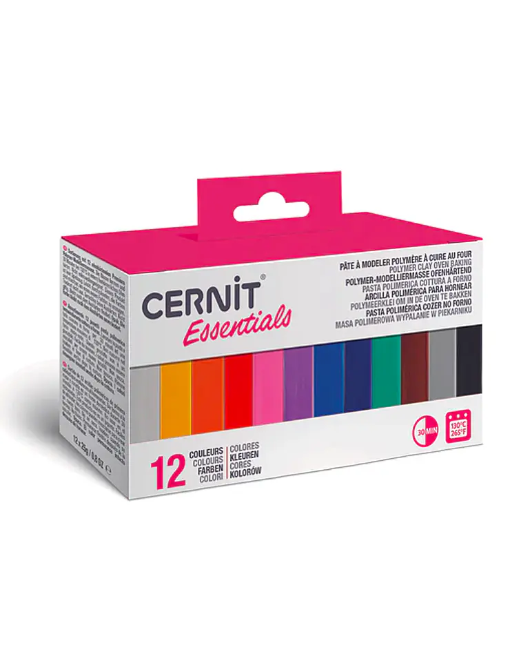 Set 12 Arcillas cernit 12 x 25gr C/U
