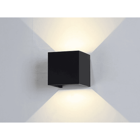 Aplique Cubo 3W Negro