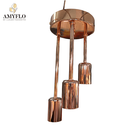 Lampara Triple Color Cobre