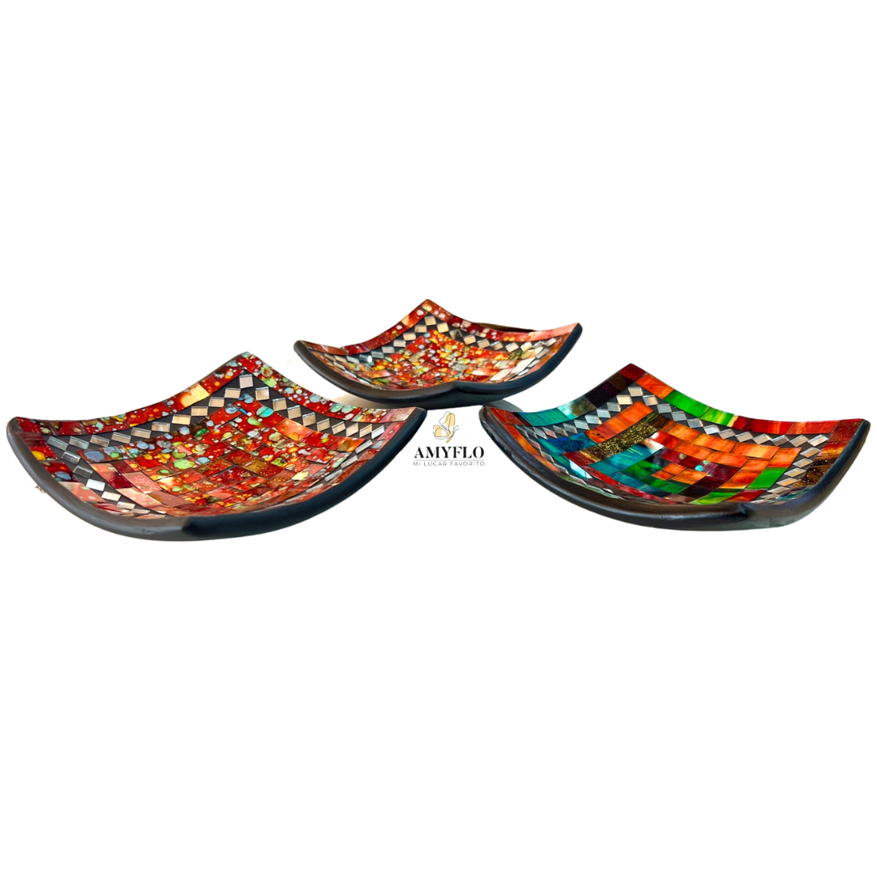 Plato Mosaico 15 CM Cuadrado