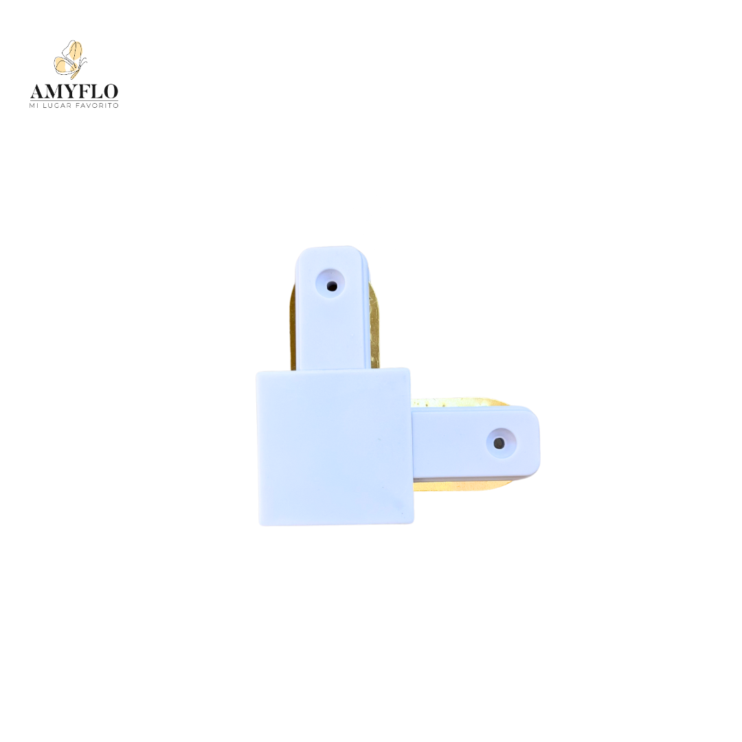 Conector Riel Tipo L Blanco