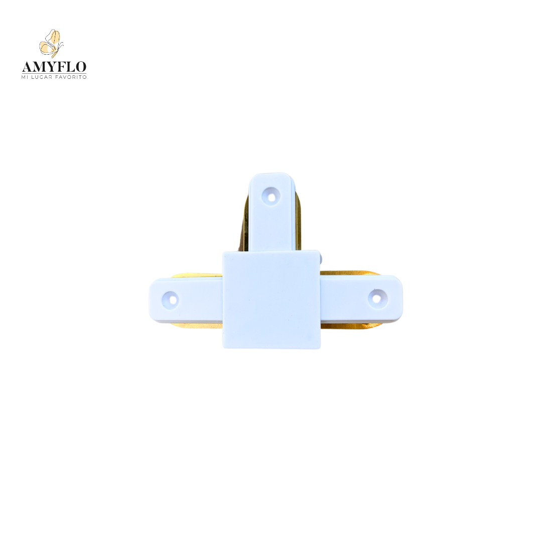 Conector Riel Tipo T Blanco