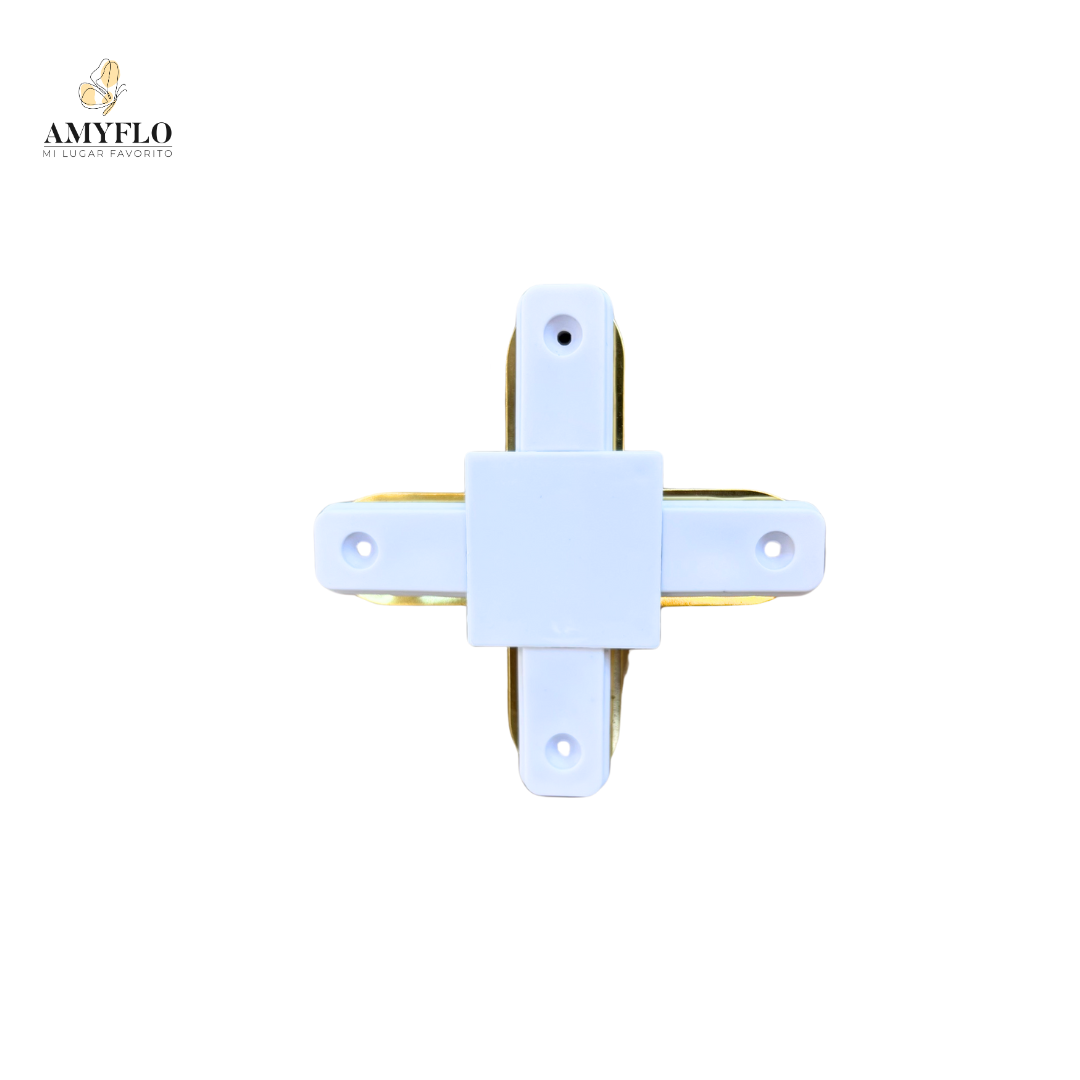 Conector Riel Tipo + Blanco