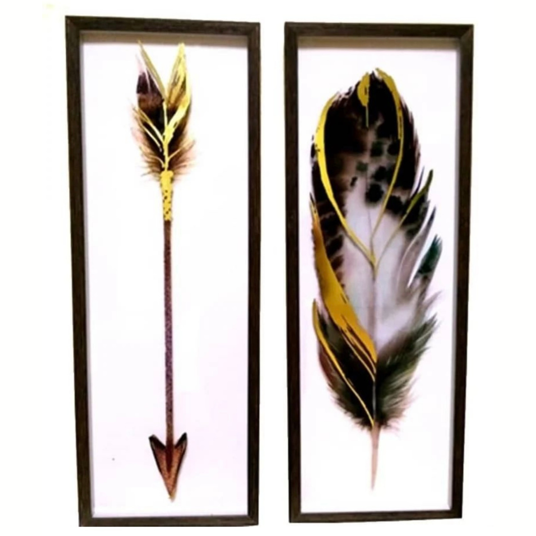 Set 2 Cuadros Pluma y Flecha