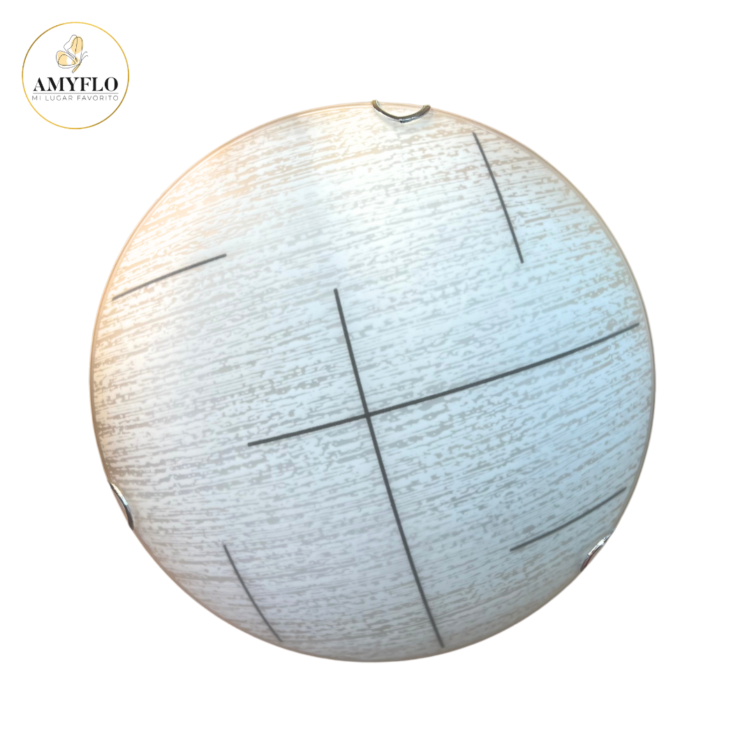 Plafón vidrio lineas 30cms