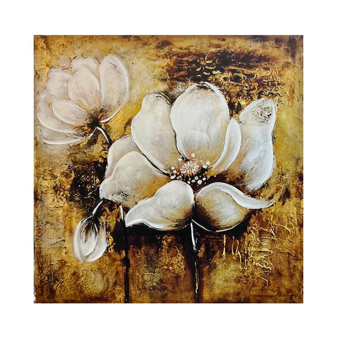 Cuadro flor 80x80 cms