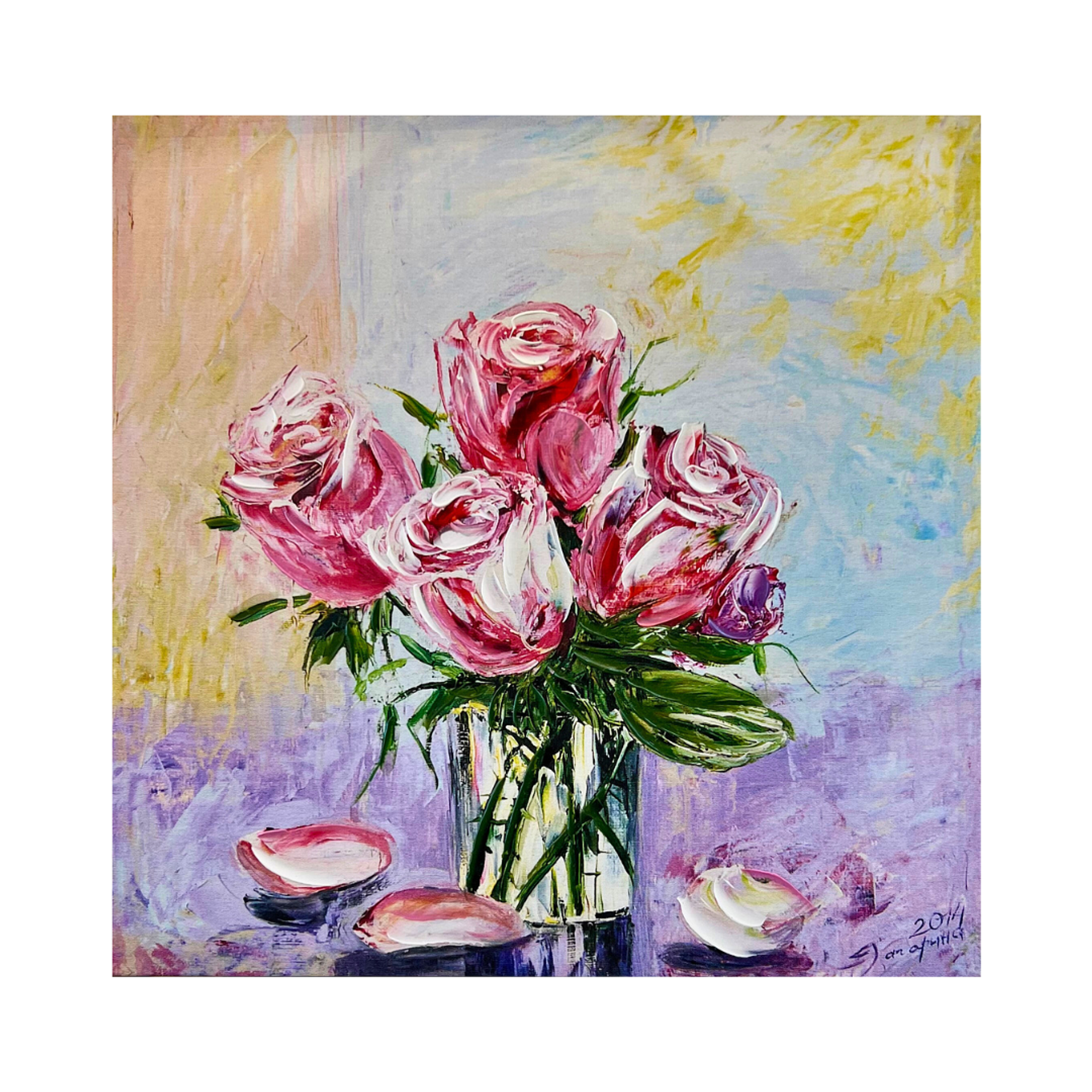 Cuadro Rosas 60x60 cms